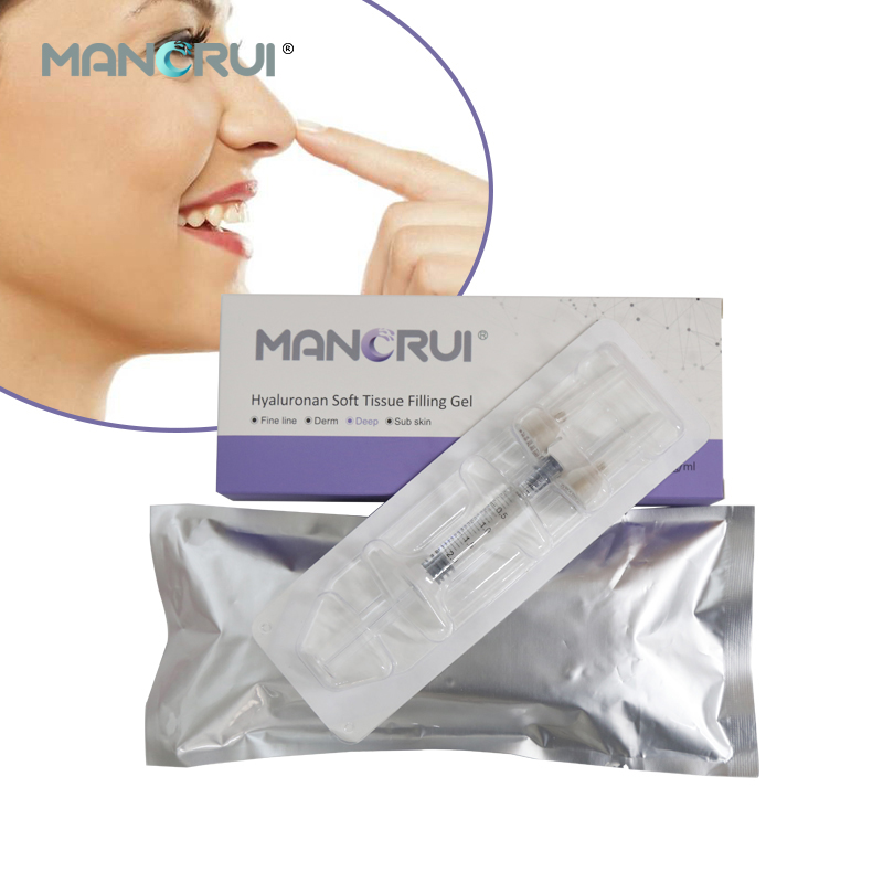 Deep 2ml Cross Linked Hyaluronic Acid Filler for Deep wrinkles and lines, Nasolabial folds, Marionette lines, Forehead wrinkles, Chin contour, Nose shape