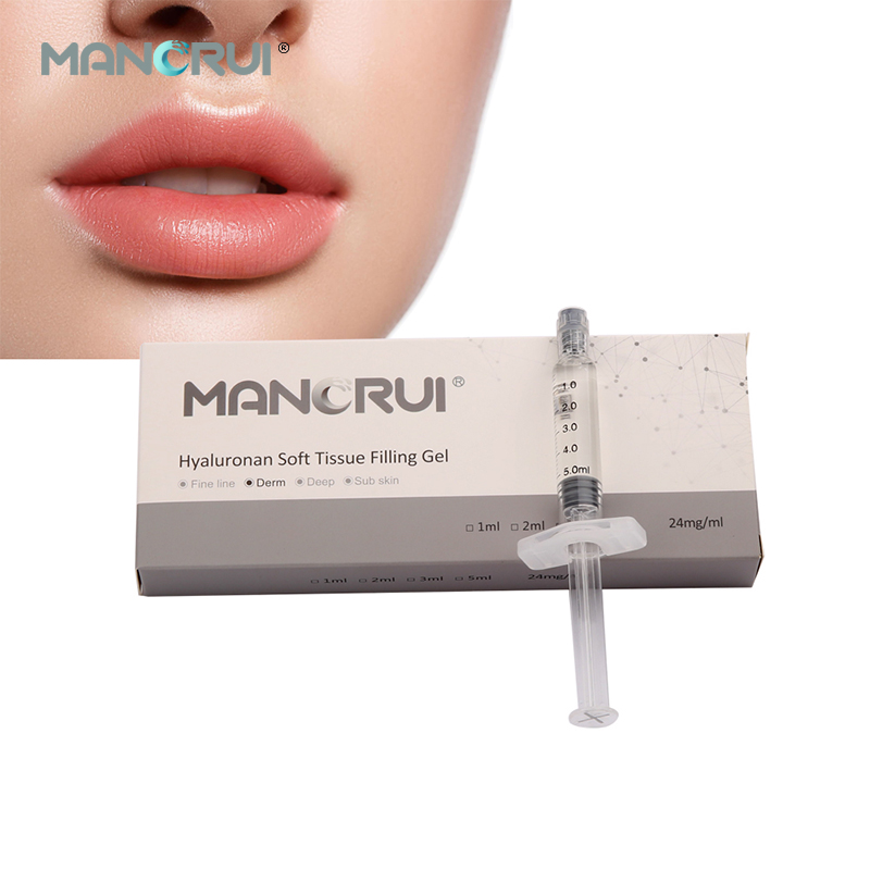 Cross Linked Hyaluronic Acid Filler Derm 5ml， 1 piece can address lip plumping and mid-layer facial wrinkles.（Certified by CE and FDA.）